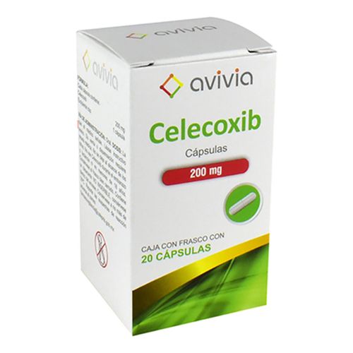 Cápsulas Genéricas Celecoxib 200mg Frasco con 20 Cápsulas