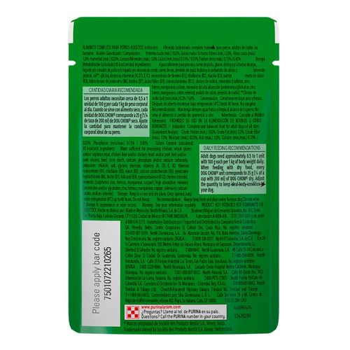 Purina Dog Chow Carne Alimento Húmedo Adultos Todos los Tamaños 100g