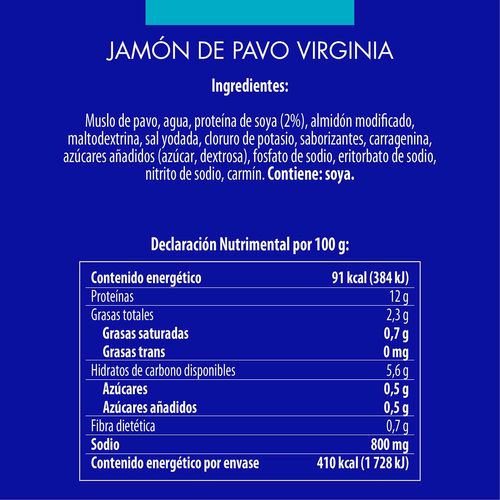 Jamón de Pavo Fud Virginia 450g