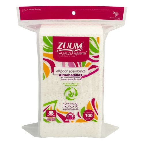 Pads Desmaquillantes Zuum Cuadrada Profesional 100 Pads