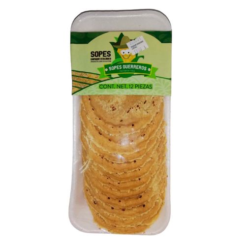 Sopes Ochoa gandes de Maíz 12 Piezas 540g