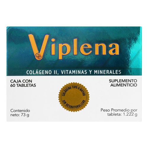 Suplemento Alimenticio Viplena Caja con 60 Tabletas