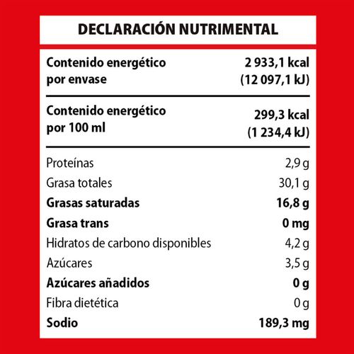 Crema Dulce Lyncott 980 ml