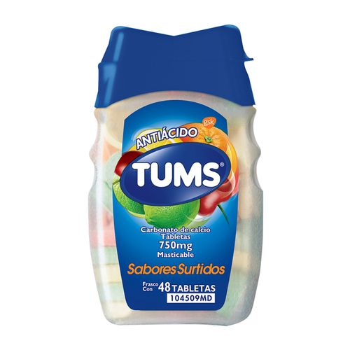 TUMS Antiácido Tabletas Masticables Extra Surtido 48 Tabletas