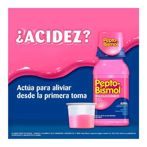 Suspensión Pepto-Bismol Plus Sabor Original 118ml