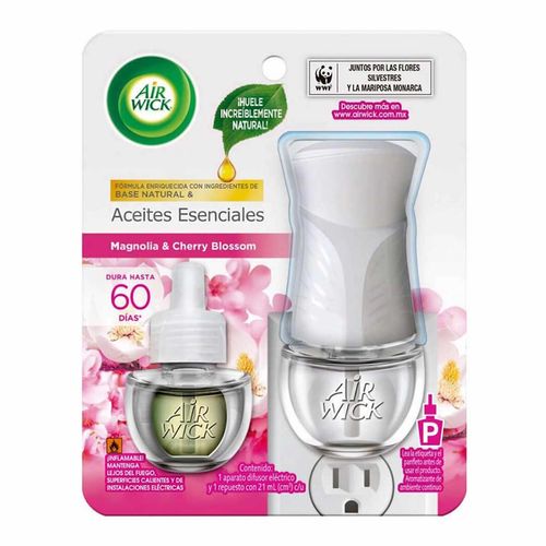 Aromatizante Eléctrico Airwick Aceite Magnolia Cherry Aparato y Repuesto 21ml