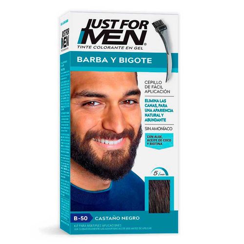 Tinte para Caballero Just For Men Barba y Bigote Castaño Negro 28g