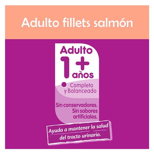 Sobres Whiskas para Gatos Adultos, Sabor Filetes de Salmón 85g