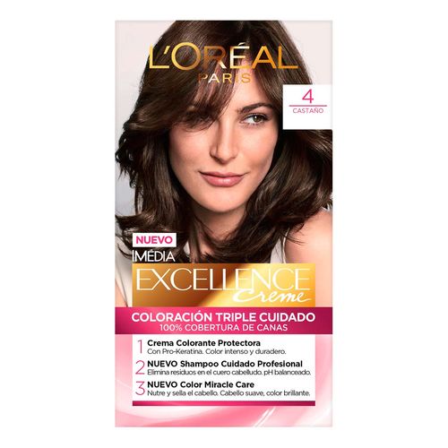 Tinte de Cabello Imédia Excellence de L'Oréal Paris 4 Castaño