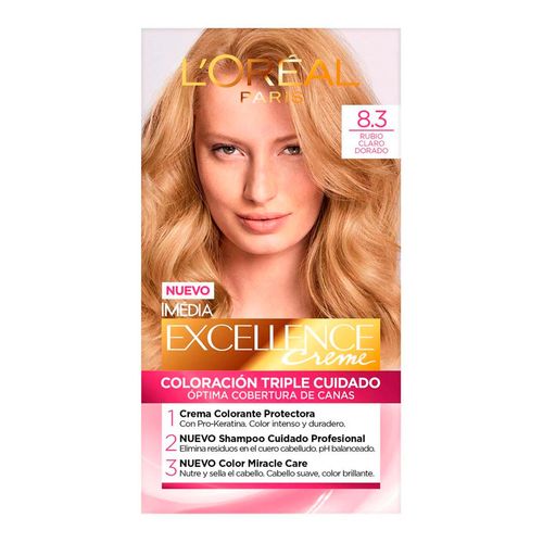 Tinte de Cabello L'Oréal Paris Imédia Excellence 8.3 Rubio Claro Dorado