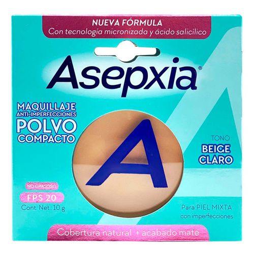 Maquillaje en Polvo Compacto Asepxia Bb Beige Claro 10g