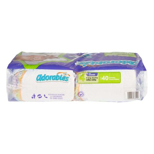 Pañal Adorables Unisex Talla 4 40 Piezas
