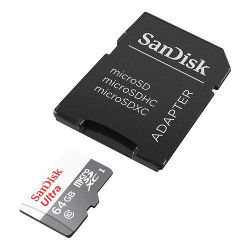 Memoria Micro SD Sandisk 64GB Ultra HC UHS-1 con Adaptador