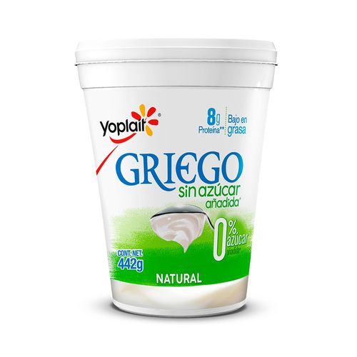 Yoghurt Yoplait Griego Sin Azúcar Natural Batido 442g