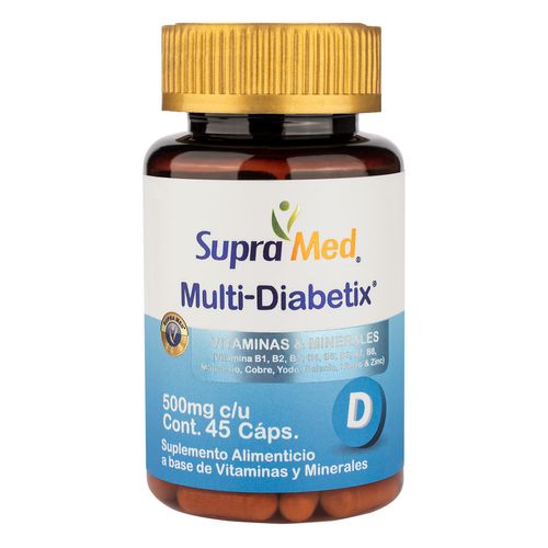 Cápsulas Multi-Diabetix SupraMed 45 Cápsulas 500mg