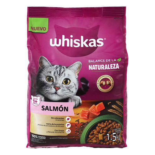 Croquetas Whiskas Balance de la Naturaleza para Gatos Sabor Salmón 1.5Kg + 200g