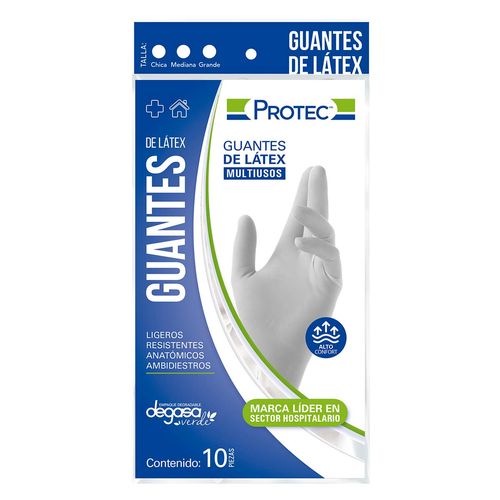 Guantes Latex Protec 10 Piezas
