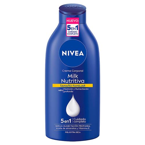 Crema Corporal Humectante NIVEA Body Milk Nutritiva piel extra seca 650 ml