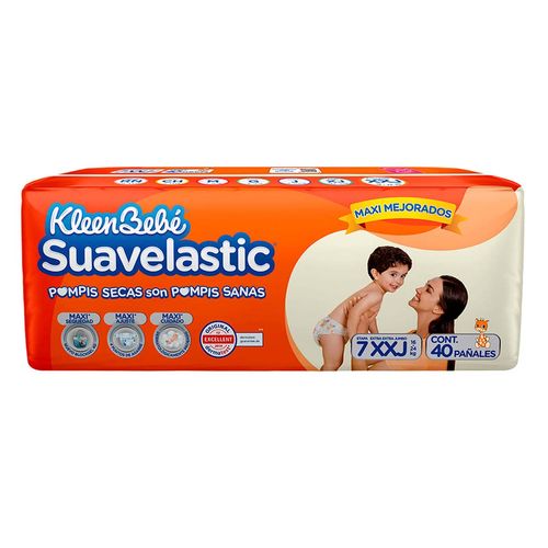 Pañales Kleenbebé Suavelastic Etapa 7 Extra Extra Jumbo Unisex 40 Pañales