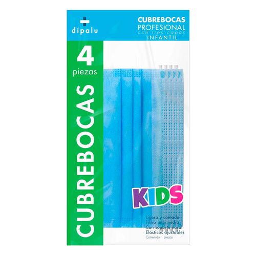 Cubrebocas Health & Care KIDS 4 Piezas