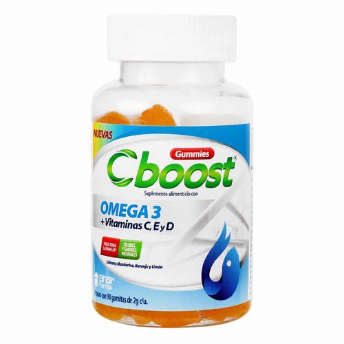 Gomitas C-Boost Omega+Vitamina DyE Frasco con 90 Gomitas de 2g c/u