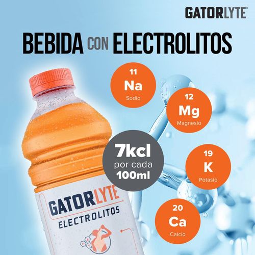 Bebida con Electrolitos Gatorlyte Sabor Naranja 591ml