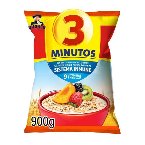 Avena Y Sémola De Trigo Fortificada Quaker 3 Minutos 900g