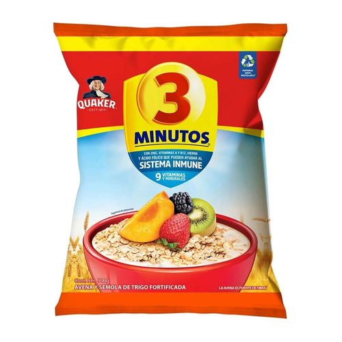 Avena Y Sémola De Trigo Fortificada Quaker 3 Minutos 900g