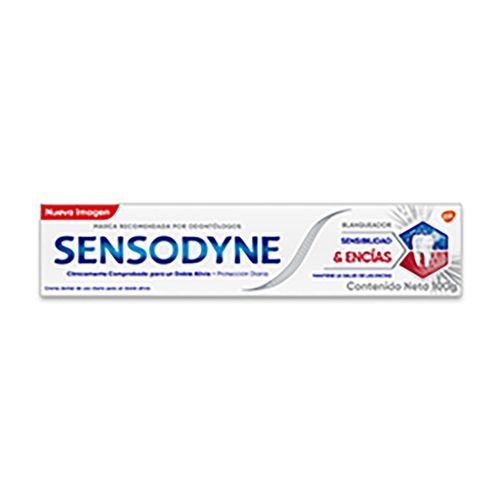 Sensodyne Sensibilidad & Encías Blanqueador Pasta Dental para un Doble Alivio 100 g