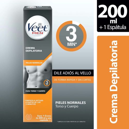 Crema Depiladora Veet Men Torso y Cuerpo 200ml