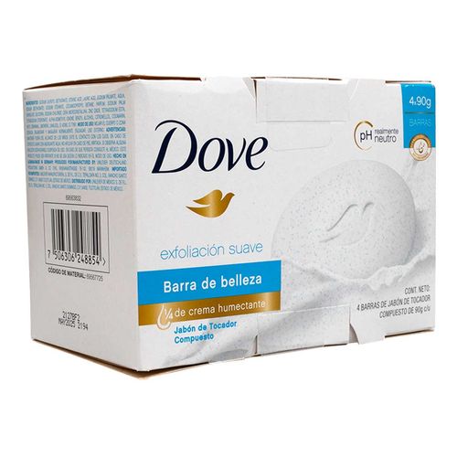Jabón Tocador Dove Exfo 90g 4 Pack