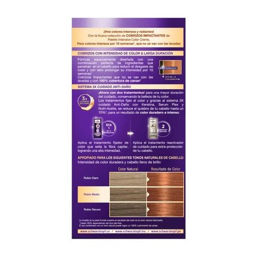 Tinte Palette Color Crem Rubio Cobrizo 50ml
