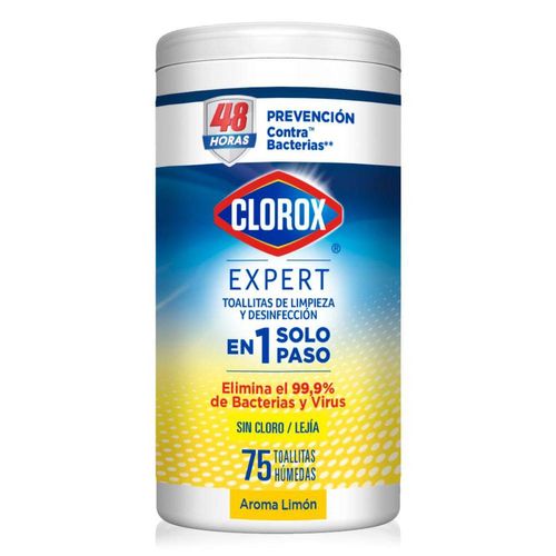 Toallitas Desinfectantes Clorox Limón 75 Toallitas