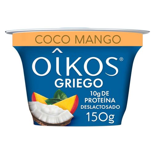 Yoghurt Griego Oikos Mango Coco 150g con 10g de Proteína