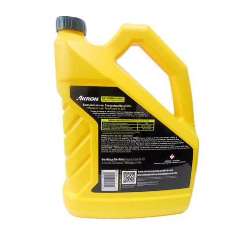 Anticongelante Akron Concentración 33% de 3.78L
