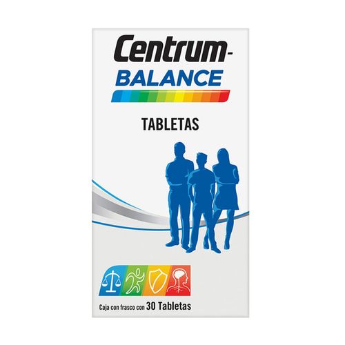 Tabletas Centrum Multivitamínico Balance Frasco con 30 Tabletas