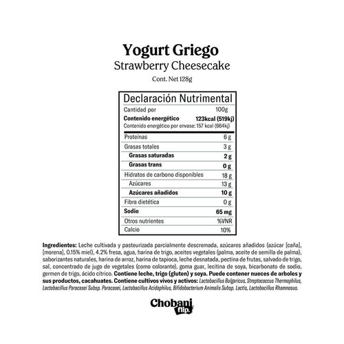 Yoghurt Chobani Batido Flip Strawberry Cheesecake 128g