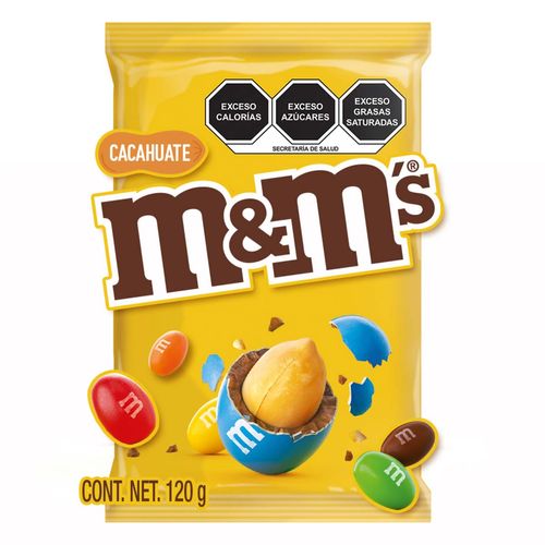 M&Ms Chocolates Con Leche Y Cacahuate Confitados Mega Bolsa 120g