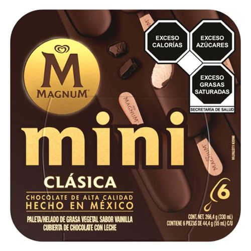 Paleta Helada Magnum Mini Clásica 6 x 55 ml