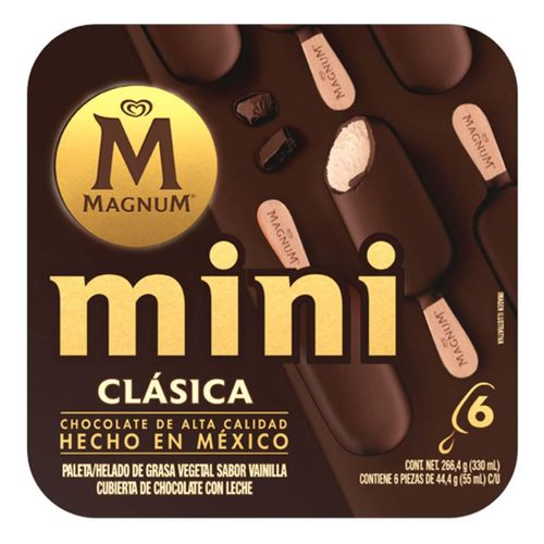 Paleta Helada Magnum Mini Clásica 6 x 55 ml