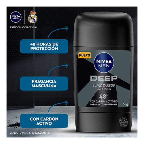 Desodorante Antibacterial NIVEA MEN Deep Darkwood 50g