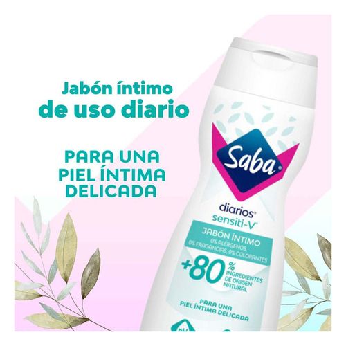 Jabón Intimo Saba Sensiti-V 1 Pieza 180ml
