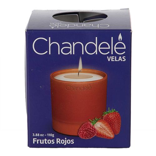 Vela Chandele Vaso Aromatizante Frutos Rojos 110g