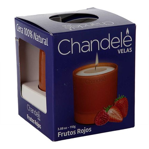 Vela Chandele Vaso Aromatizante Frutos Rojos 110g