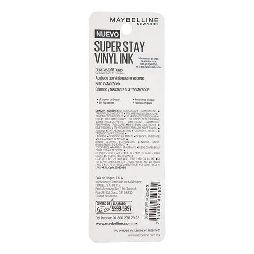 Labial Maybelline Super Stay Naran Obsc