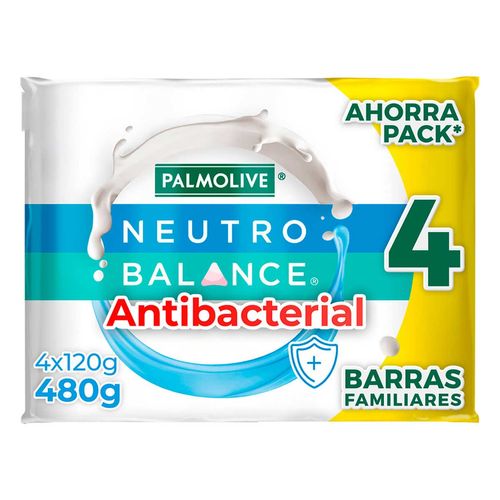 Jabón en Barra Palmolive Neutro Balance Antibacterial 4 Piezas 120g