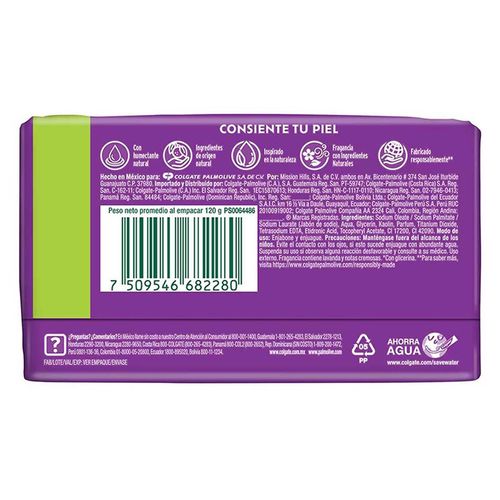 Jabón de Tocador Palmolive Naturals Lavanda y Crema Sensación Humectante 4x120g