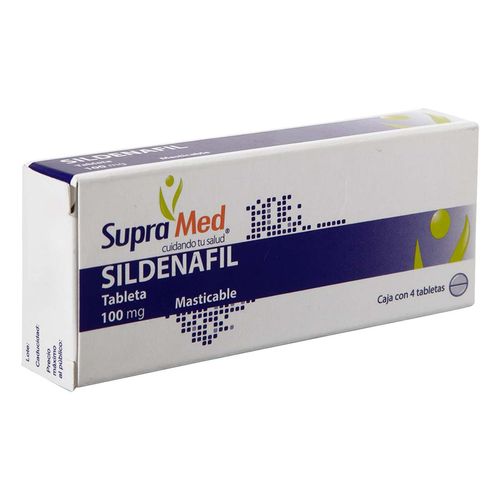 Tabletas Sildenafil Supra Med Caja con 4 Tabletas 100mg