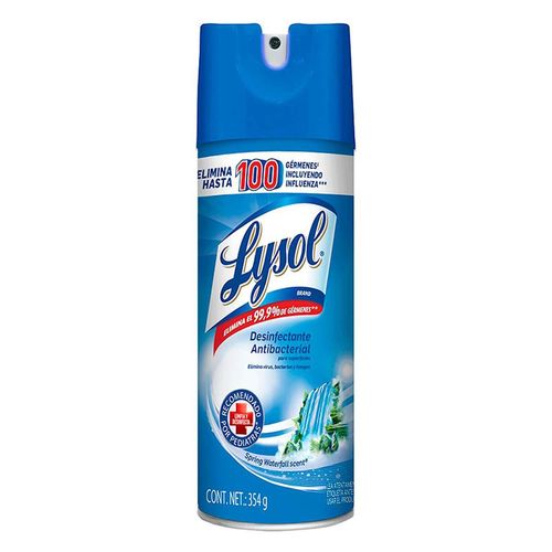 Desinfectante de Superficies en Aerosol Lysol Spring Waterfall 354g