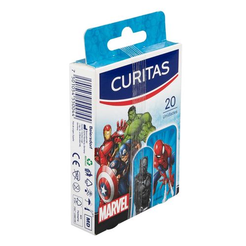 Venditas Adhesivas Curitas Kids de Marvel 20 Piezas
